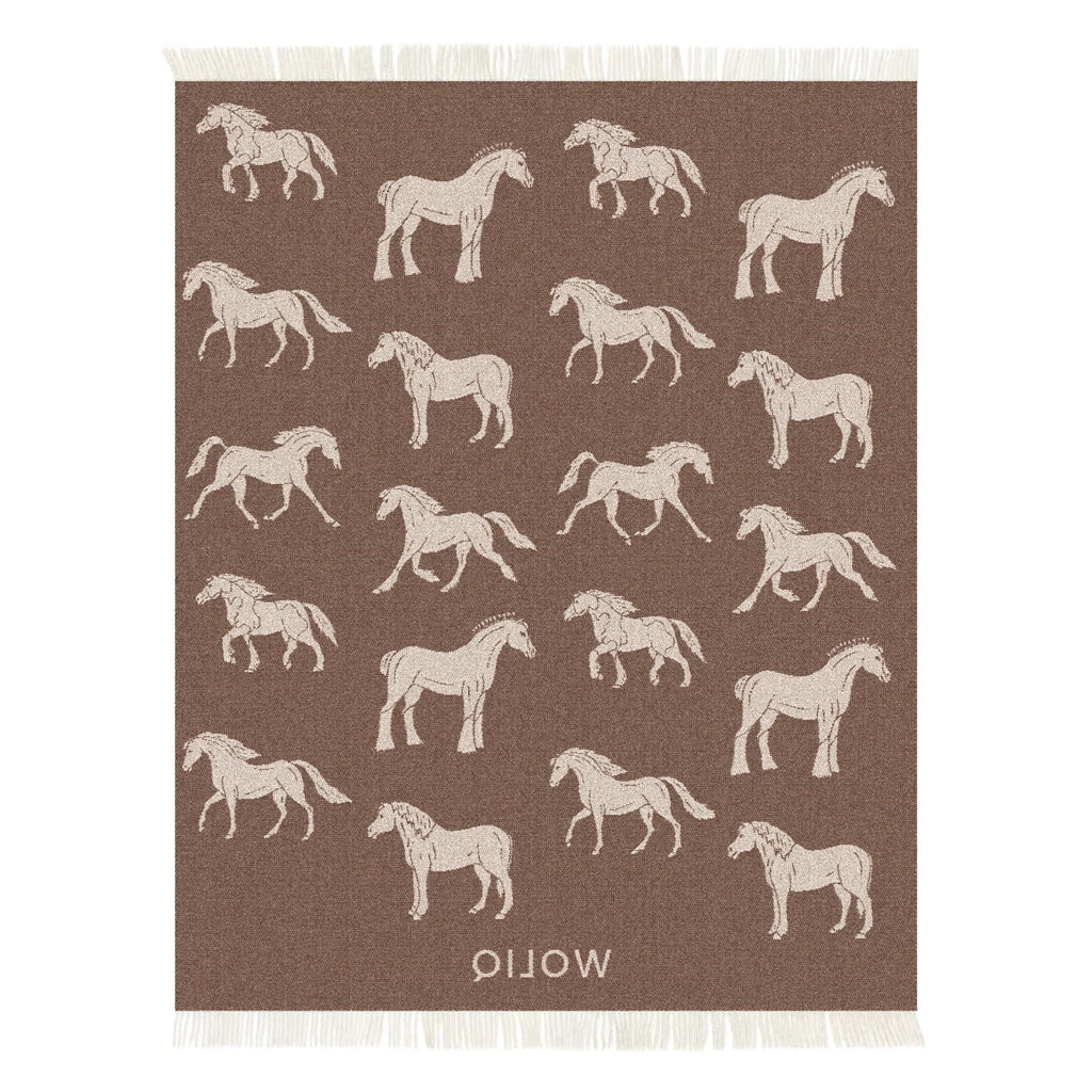 Brown wool blanket reverse – WOLIQ Gentle Wild back view