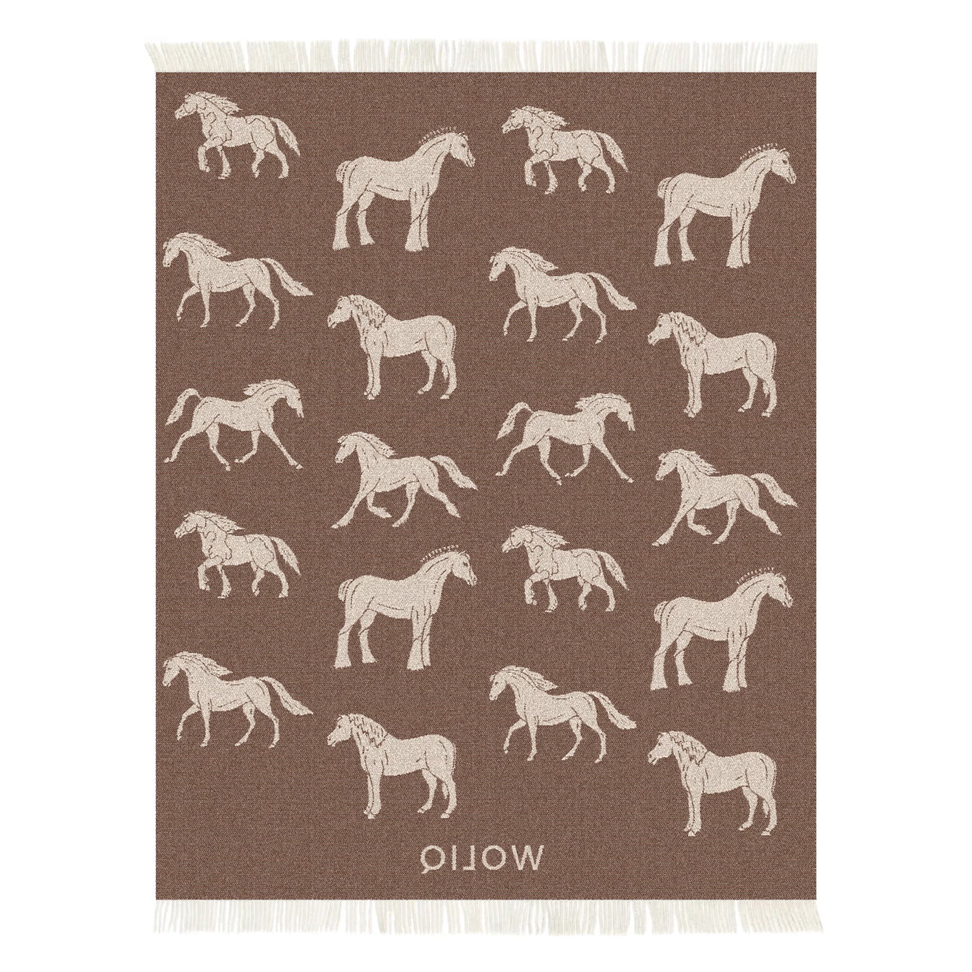 Brown wool blanket reverse – WOLIQ Gentle Wild back view