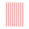 Pink and red striped wool blanket – WOLIQ Hug Me front view