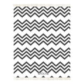 Black and white zigzag wool blanket – WOLIQ Static Motion front view
