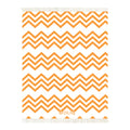 Orange and white zigzag wool blanket – WOLIQ Warm Glow front view
